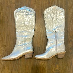 Dolce Vita SHIREN BOOTS SILVER METALLIC SUEDE